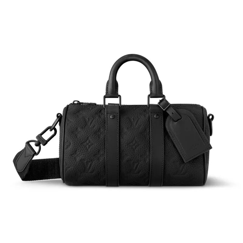 Uabat Louis Vuitton Keepall Bandouliere 25 Monogram Embossed Black M20900