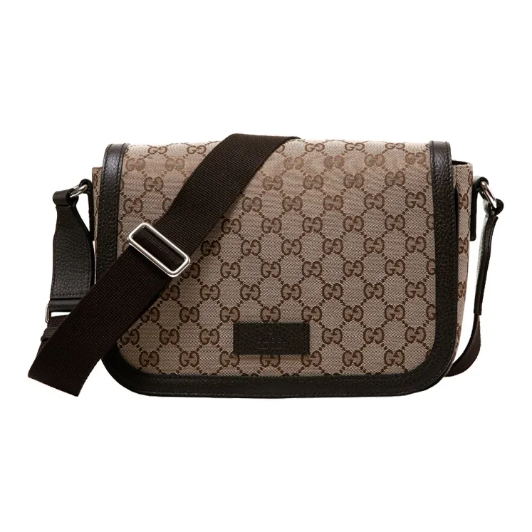 Gucci Messenger Crossbody Guccissima GG Adjustable Strap Brown/Beige 449172-KY9KN-9886