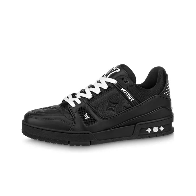 Uabat Louis Vuitton Trainer Black Embossed Monogram   1AAREY