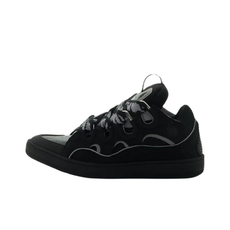 Uabat Lanvin Curb Sneaker Black Grey FM-SKRK11-REFL-P2210