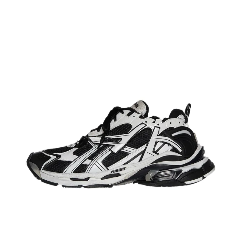 Uabat Balenciaga Runner White Black White 677403W3RB29010