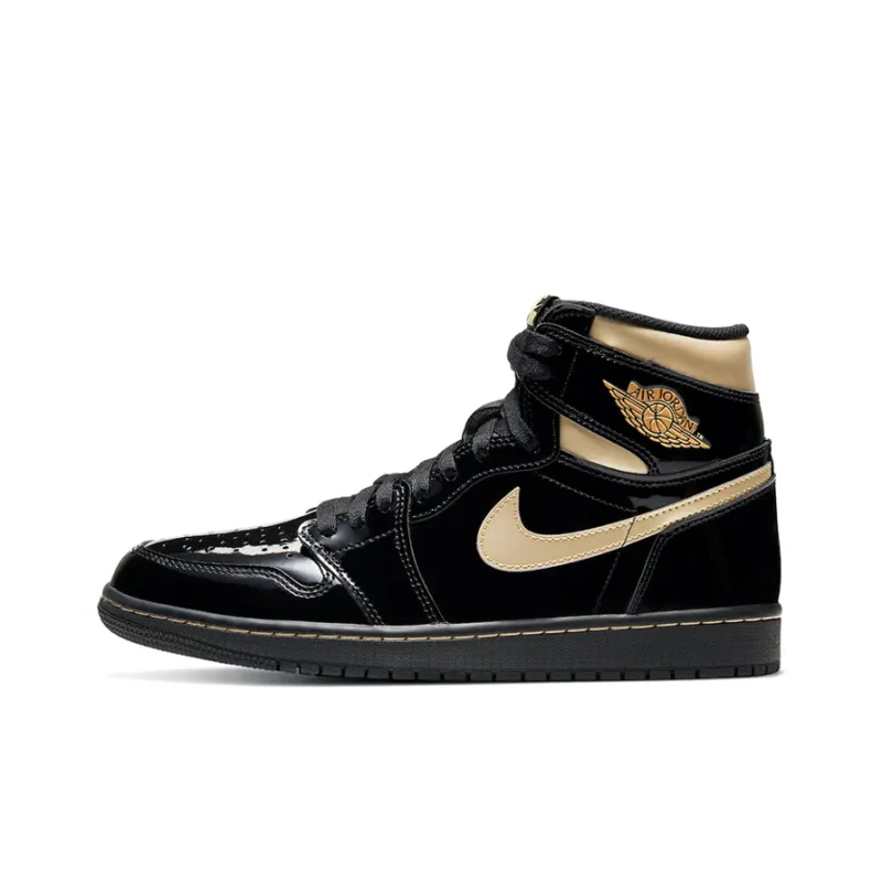 Uabat Jordan 1 Retro High Black Metallic Gold (2020) 555088-032